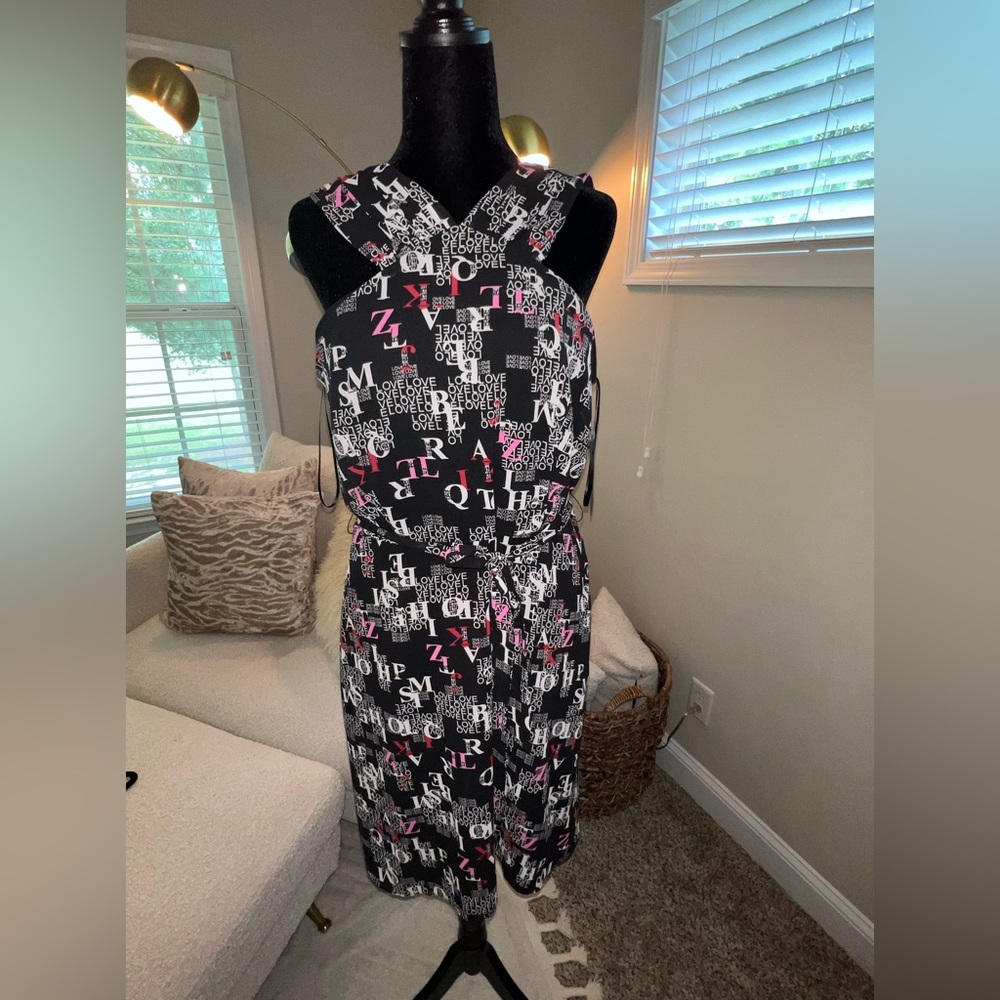RACHEL ROY - LOVE Black/Pink/White Dress - Size 10